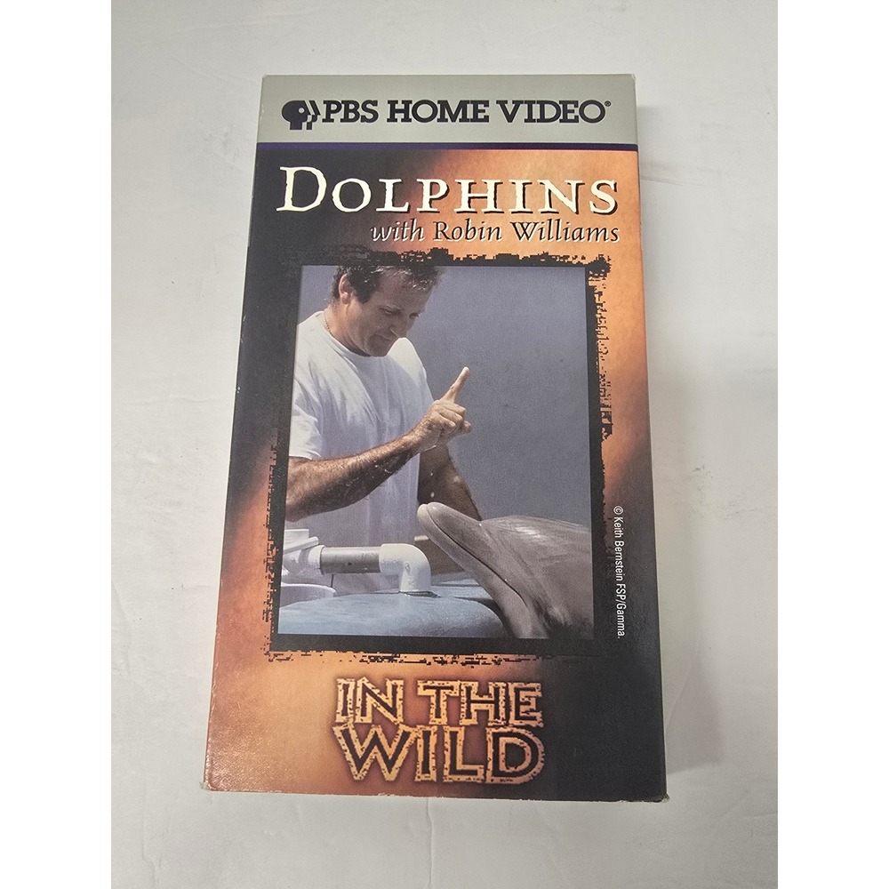 Vintage PBS In The Wild Dolphins with Robin Williams VHS 1995 Documentary